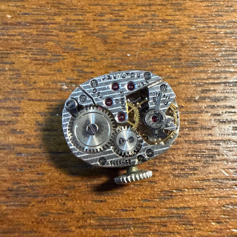 Vintage Hamilton Cal 750 Ladies Watch Movement Running Ticks 17j USA